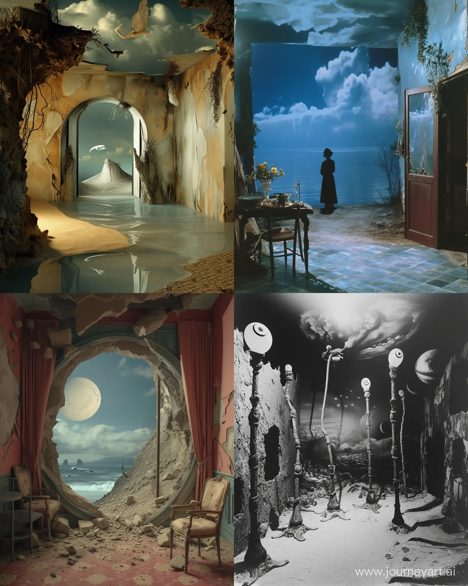 staged photography of a surrealism atmosphere designed by salvador dali --ar 4:5
