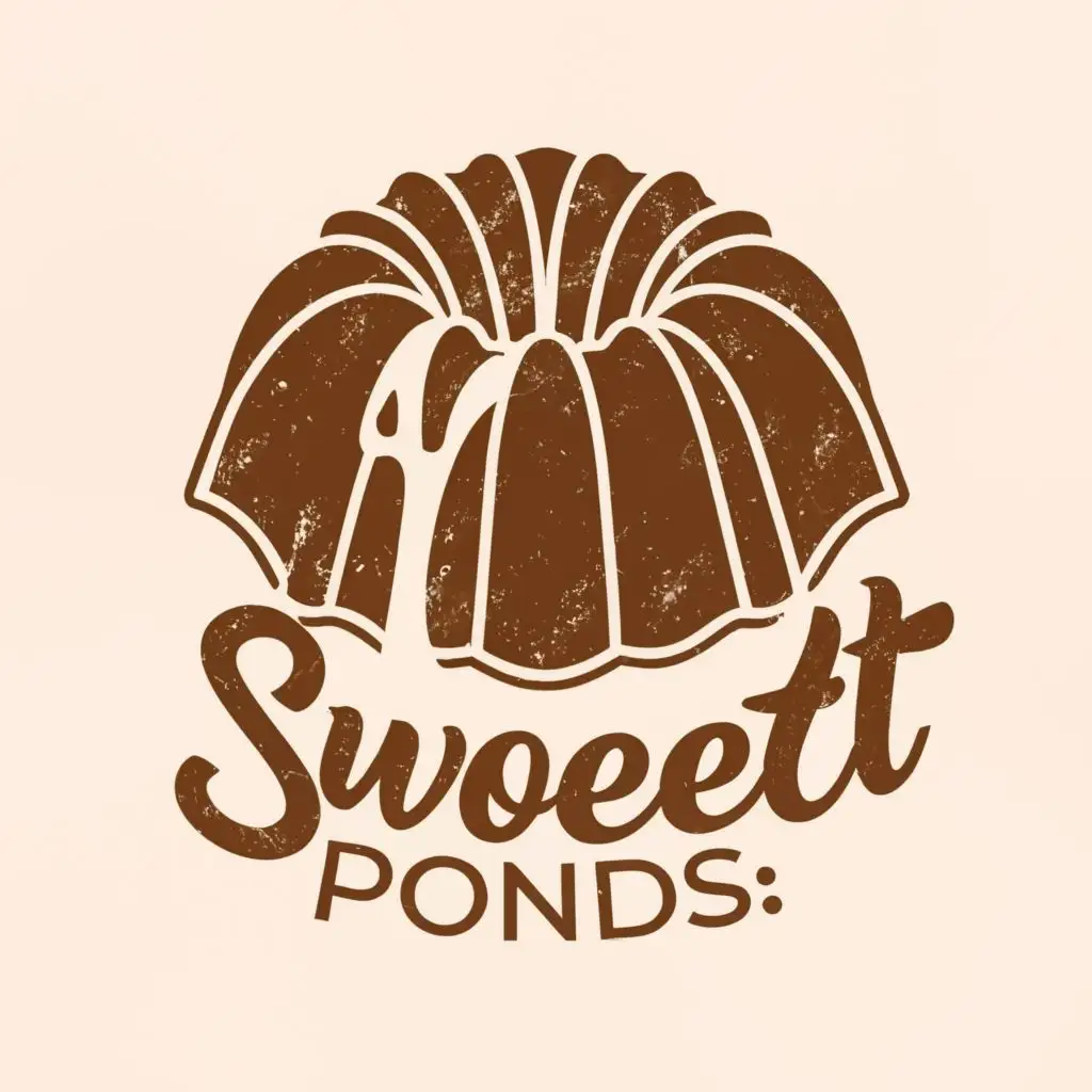 logo, BUNDT CAKE, with the text "SWEET POUNDS", typography