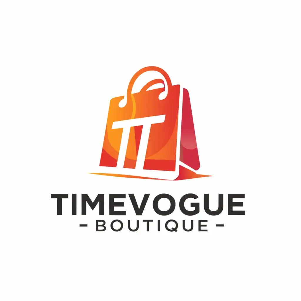 a logo design,with the text "TimeVogue Boutique", main symbol:shopping,complex,be used in Internet industry,clear background