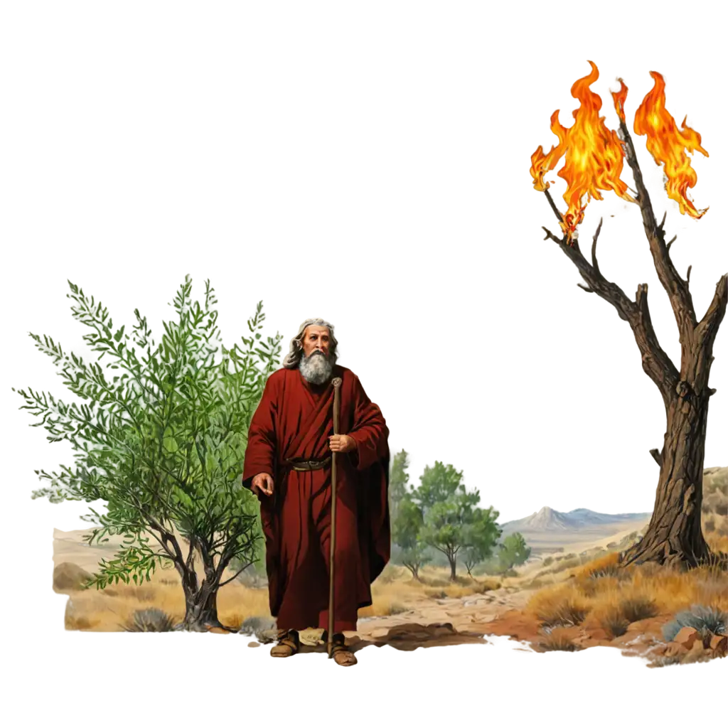 Moses-and-the-Burning-Bush-Inspiring-PNG-Image-for-Spiritual-Reflections