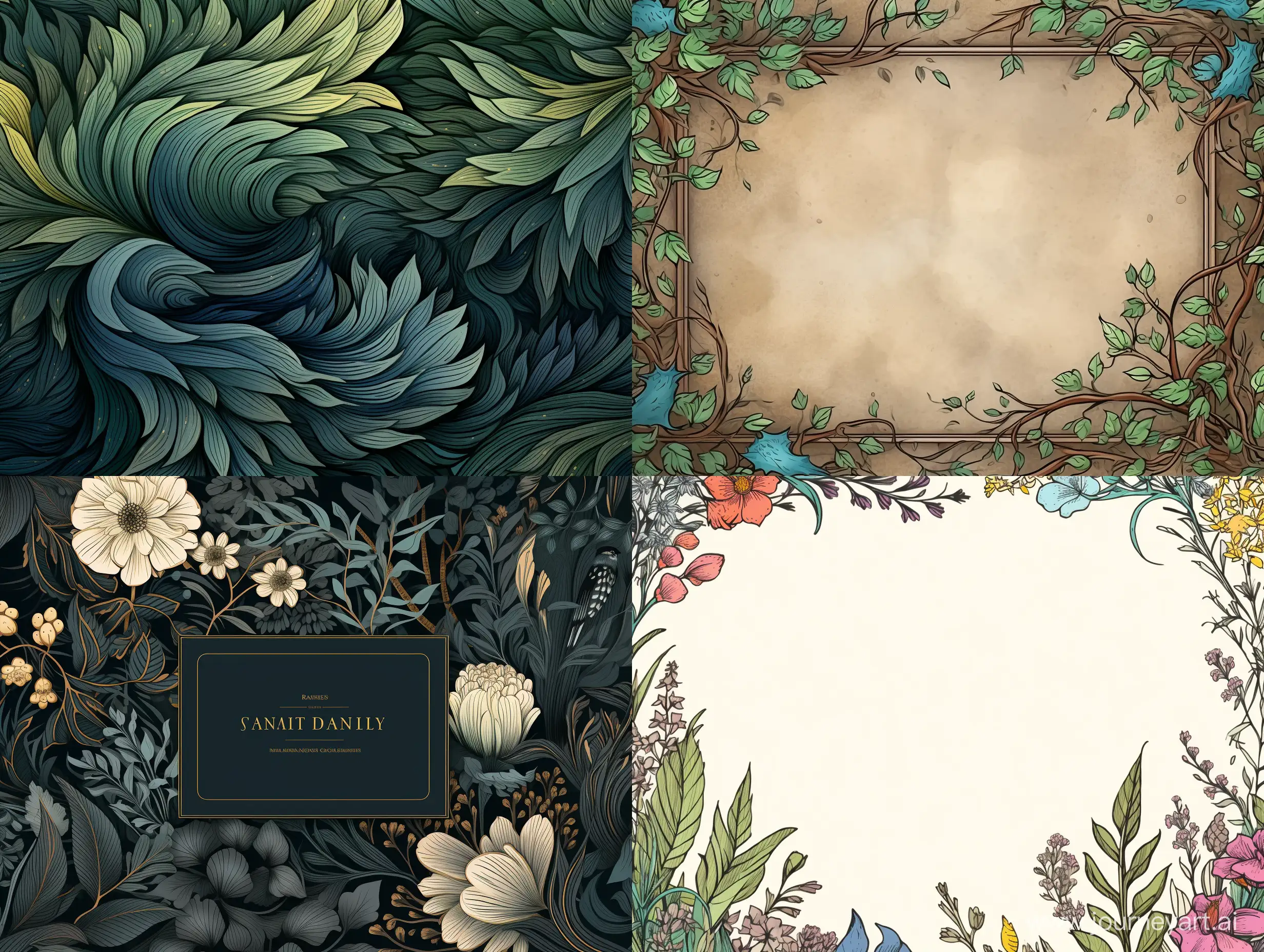 Elegant-Natureinspired-Decorative-Card-Frame-with-Intricate-Patterns