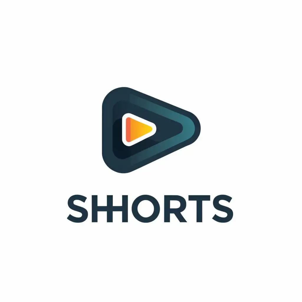 a logo design,with the text "Shorts", main symbol:play,Moderate,clear background