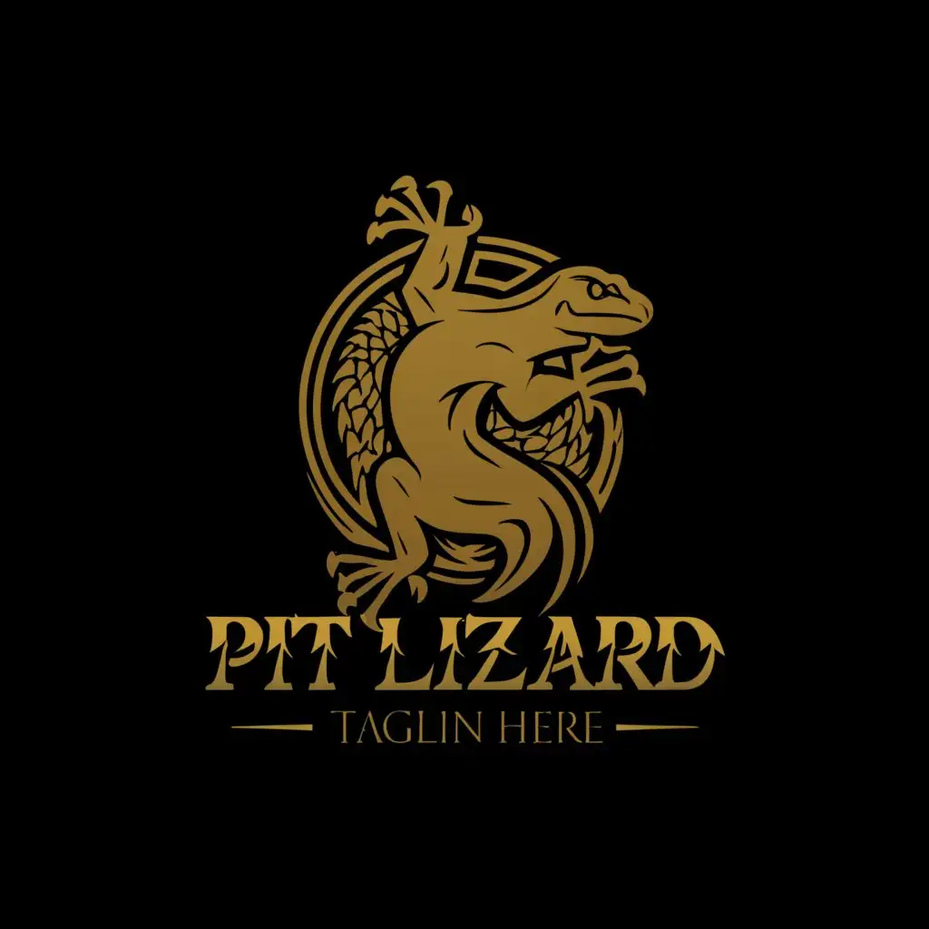 LOGO-Design-for-Pit-Lizard-Powerful-Lizard-Symbol-on-a-Clear-Background