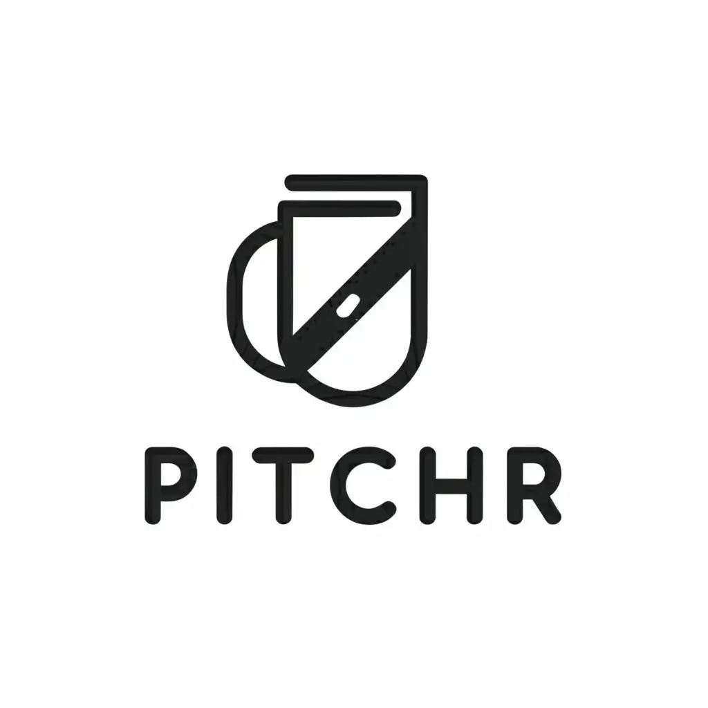 a logo design,with the text "Pitcher", main symbol:mug,Moderate,be used in Internet industry,clear background