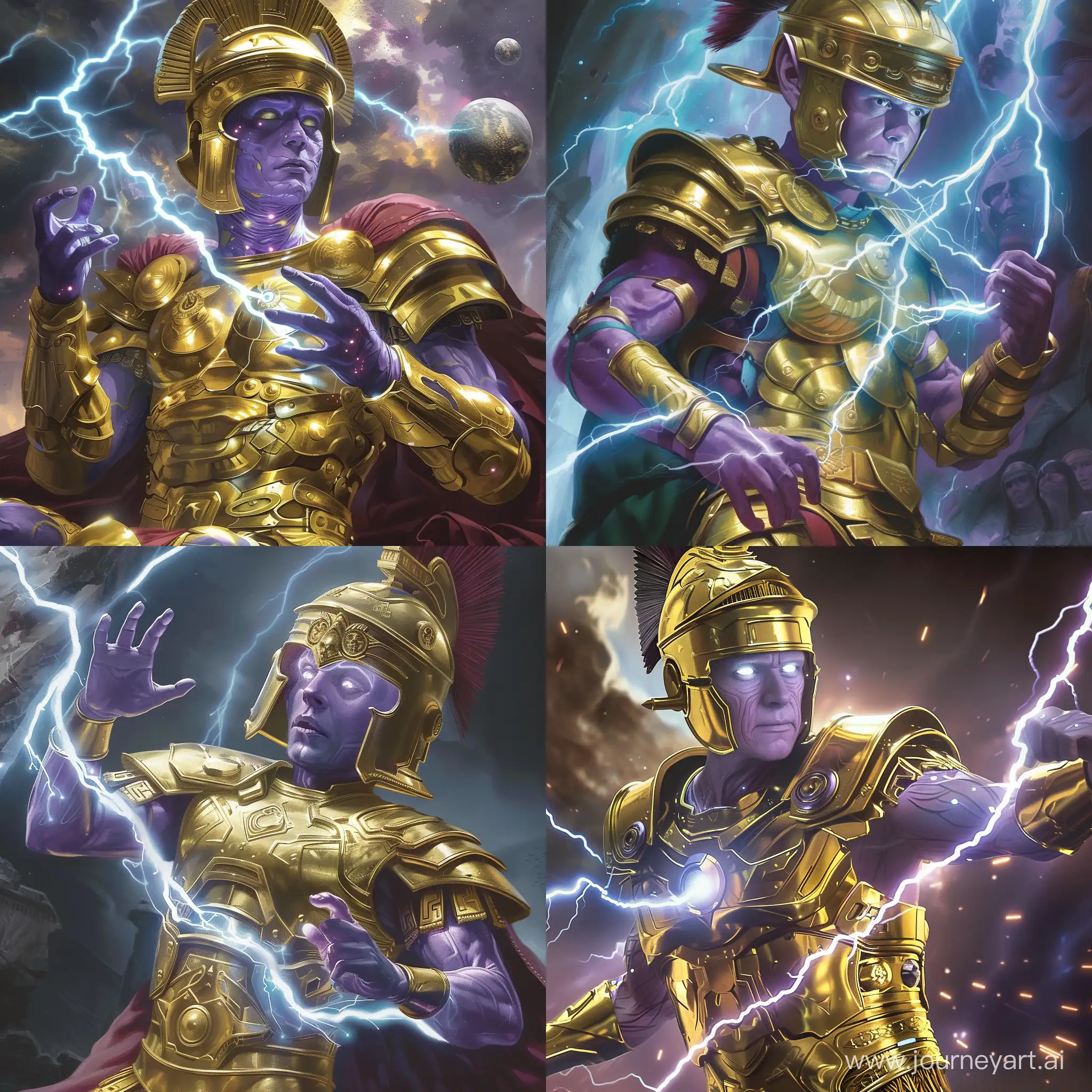Lilac-Galactic-Hero-in-Golden-Armor-Manipulating-Electricity