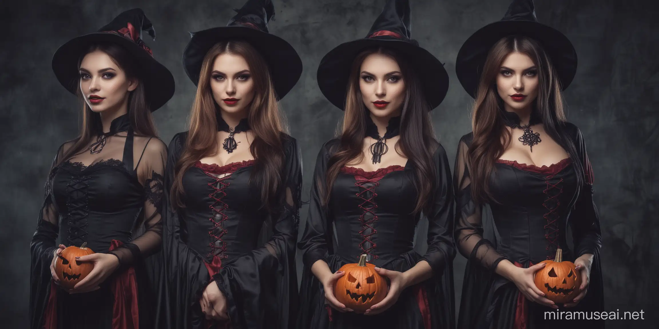 Enchanting Trio Three Beautiful Female Vampire Witches