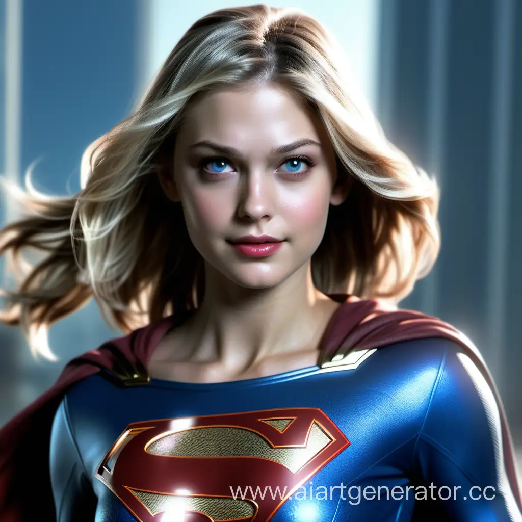 Supergirl with beautiful face