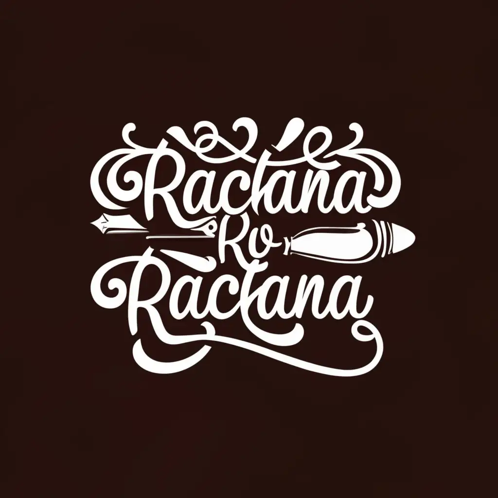 a logo design,with the text "RACHANA KO RACHANA", main symbol:pen ,complex,be used in Nonprofit industry,clear background