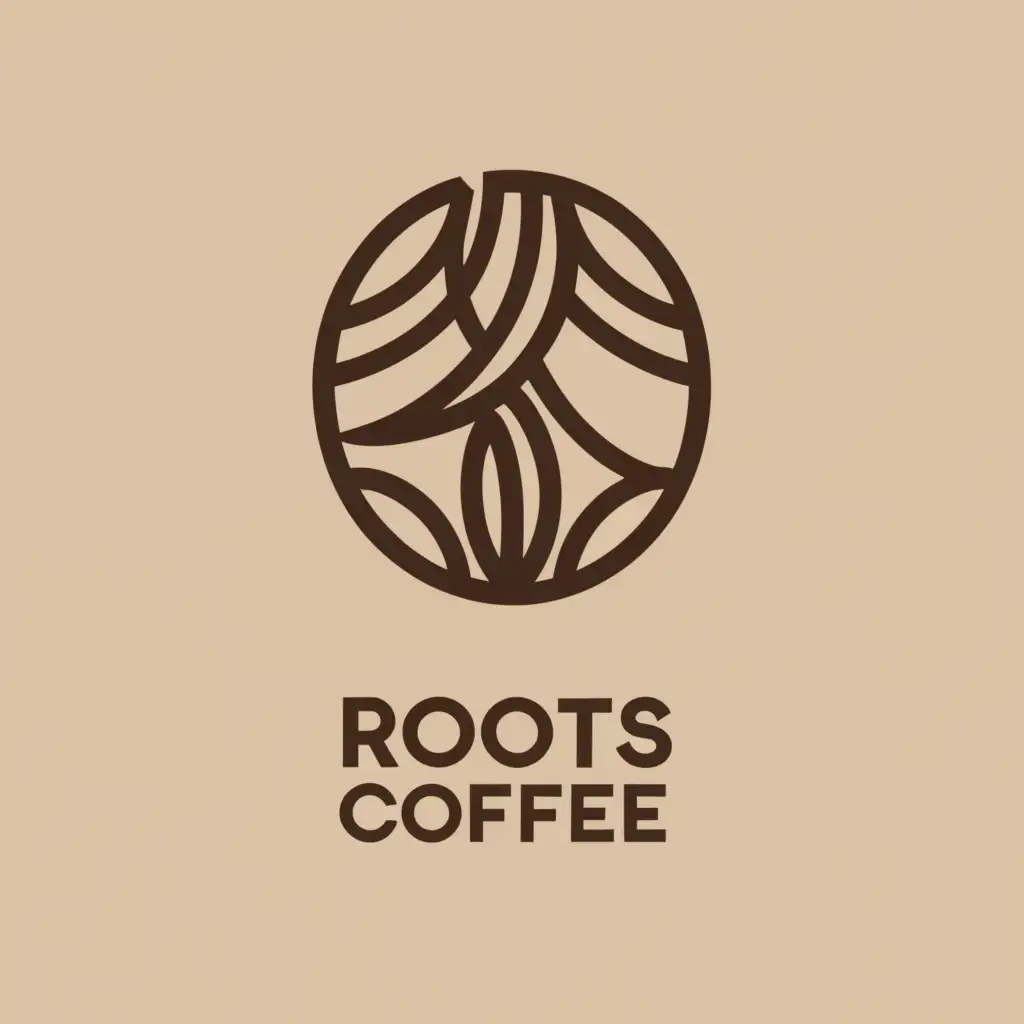 LOGO-Design-For-Roots-Coffee-Organic-Text-with-NatureInspired-Symbol