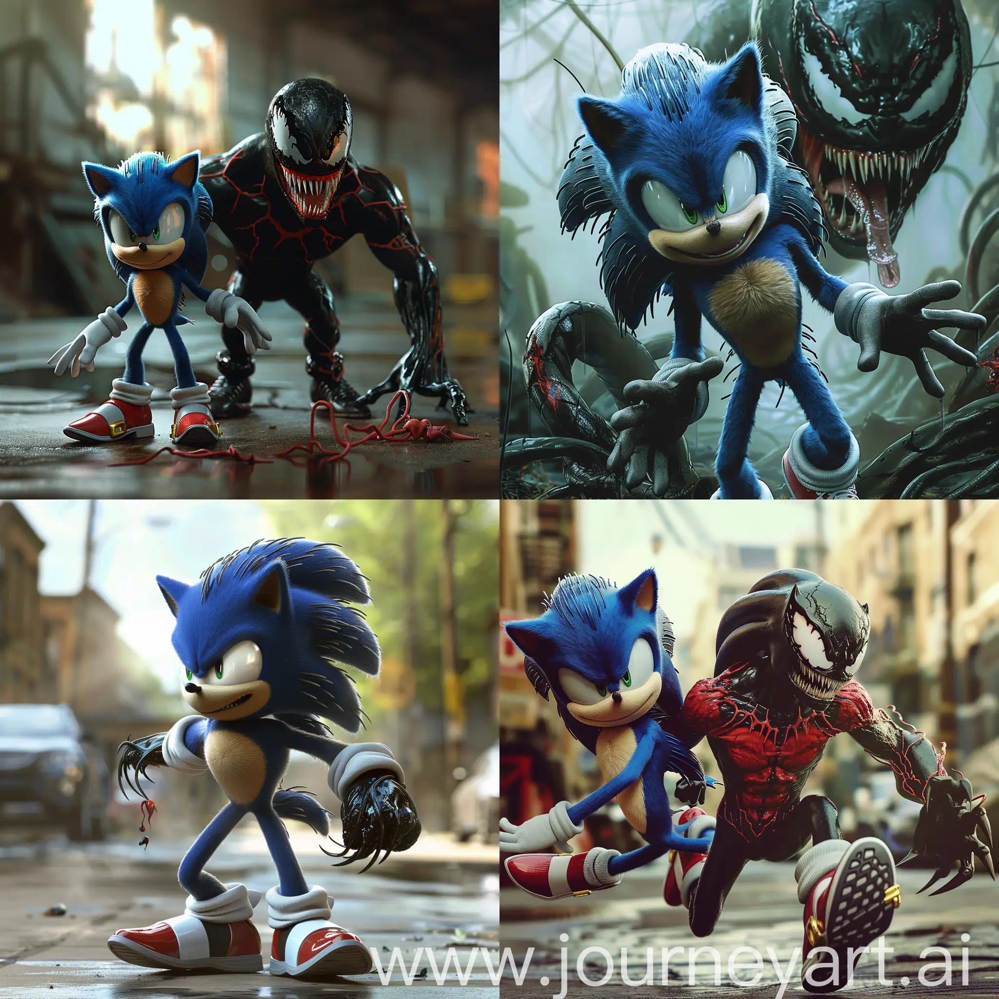 Sonic-the-Hedgehog-and-Venom-Dynamic-Duo-in-Action