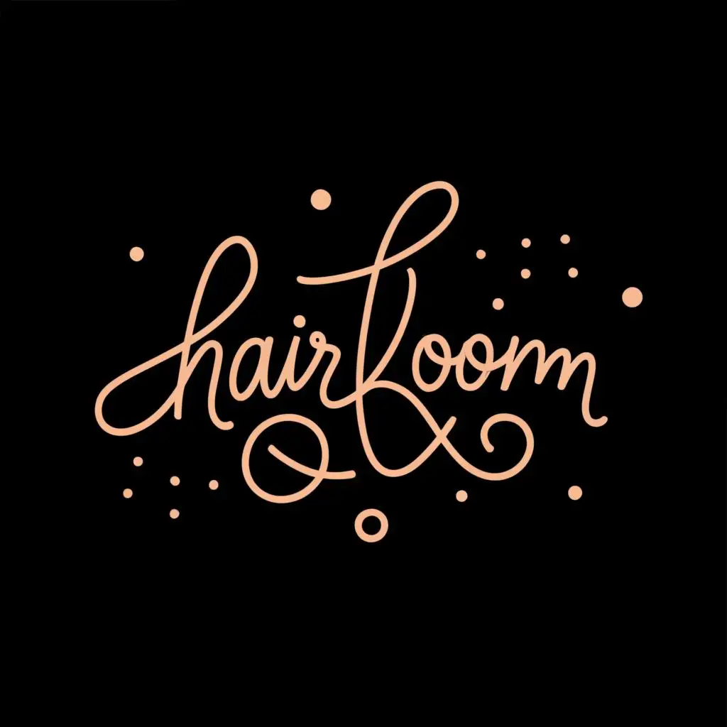 logo, line , with the text "Hairloom", typography, be used in Beauty Spa industry