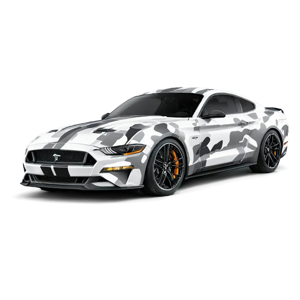 White-and-Grey-Camouflage-Mustang-PNG-HighQuality-Image-for-Enhanced-Visual-Impact