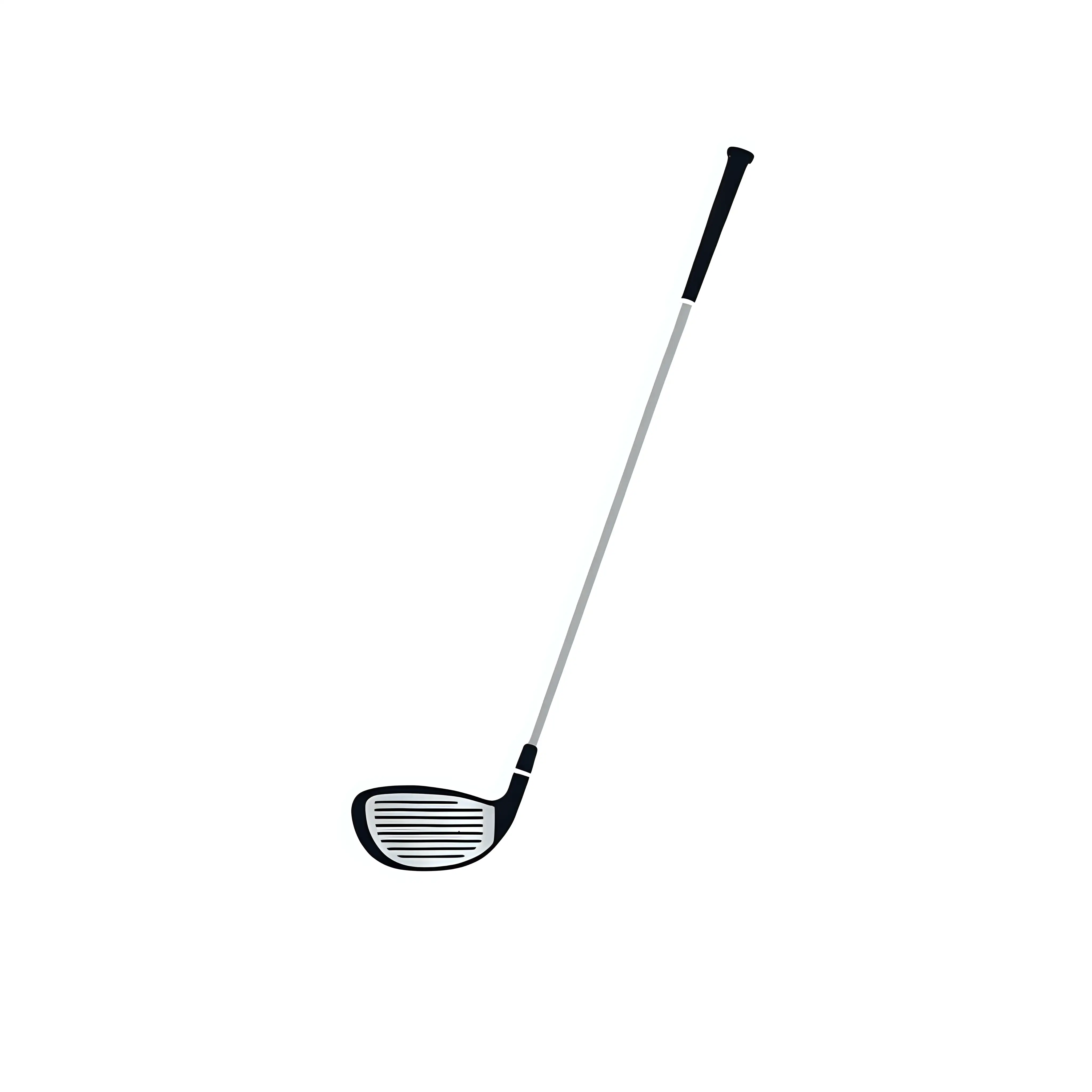 Minimalist Golf Club Driver Icon in Black Silhouette