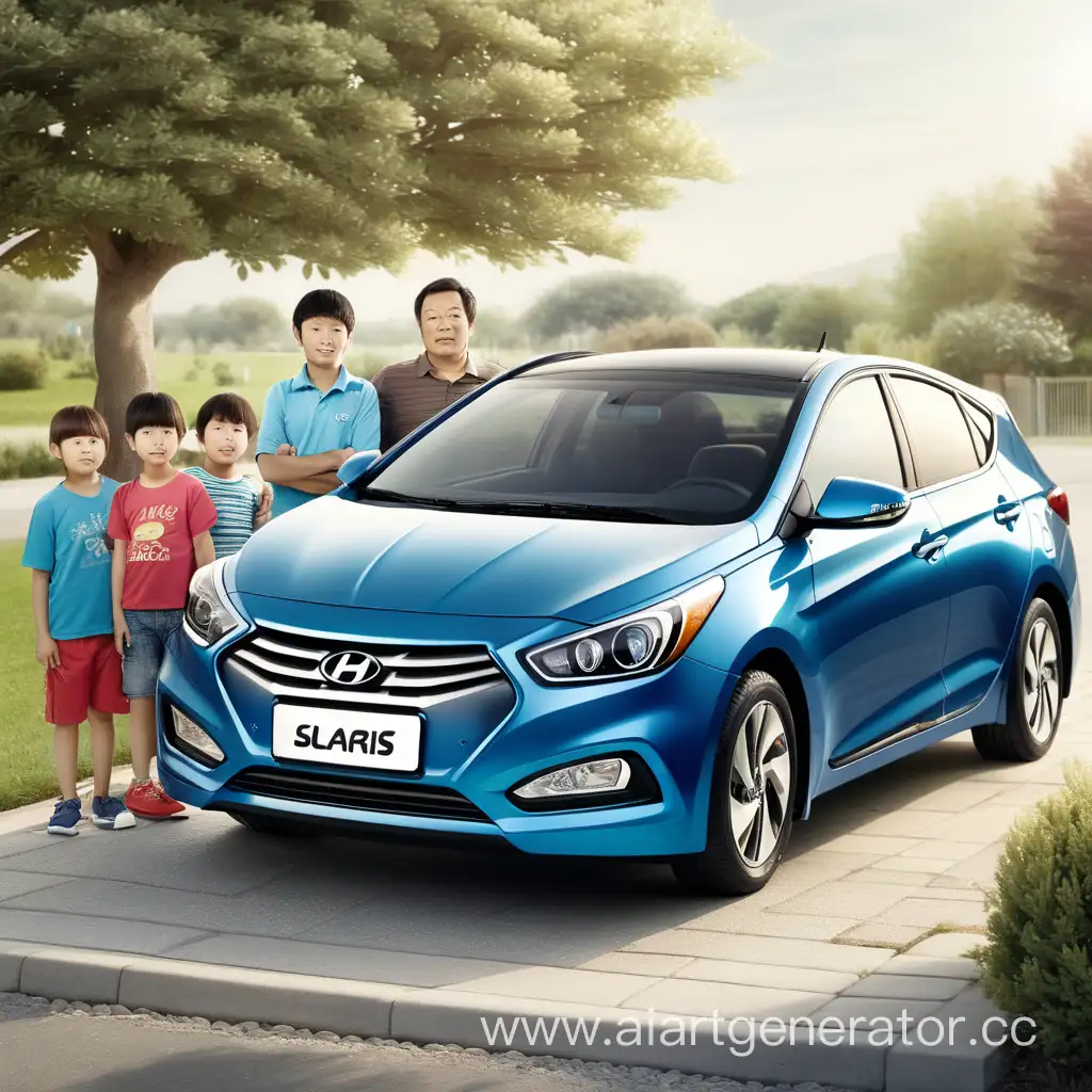 Happy-Father-with-a-Fleet-of-Hyundai-Solaris-Cars