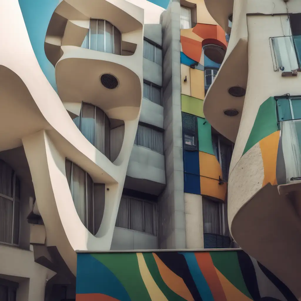 Dadaism, Tel Aviv, Architecture, colors 
