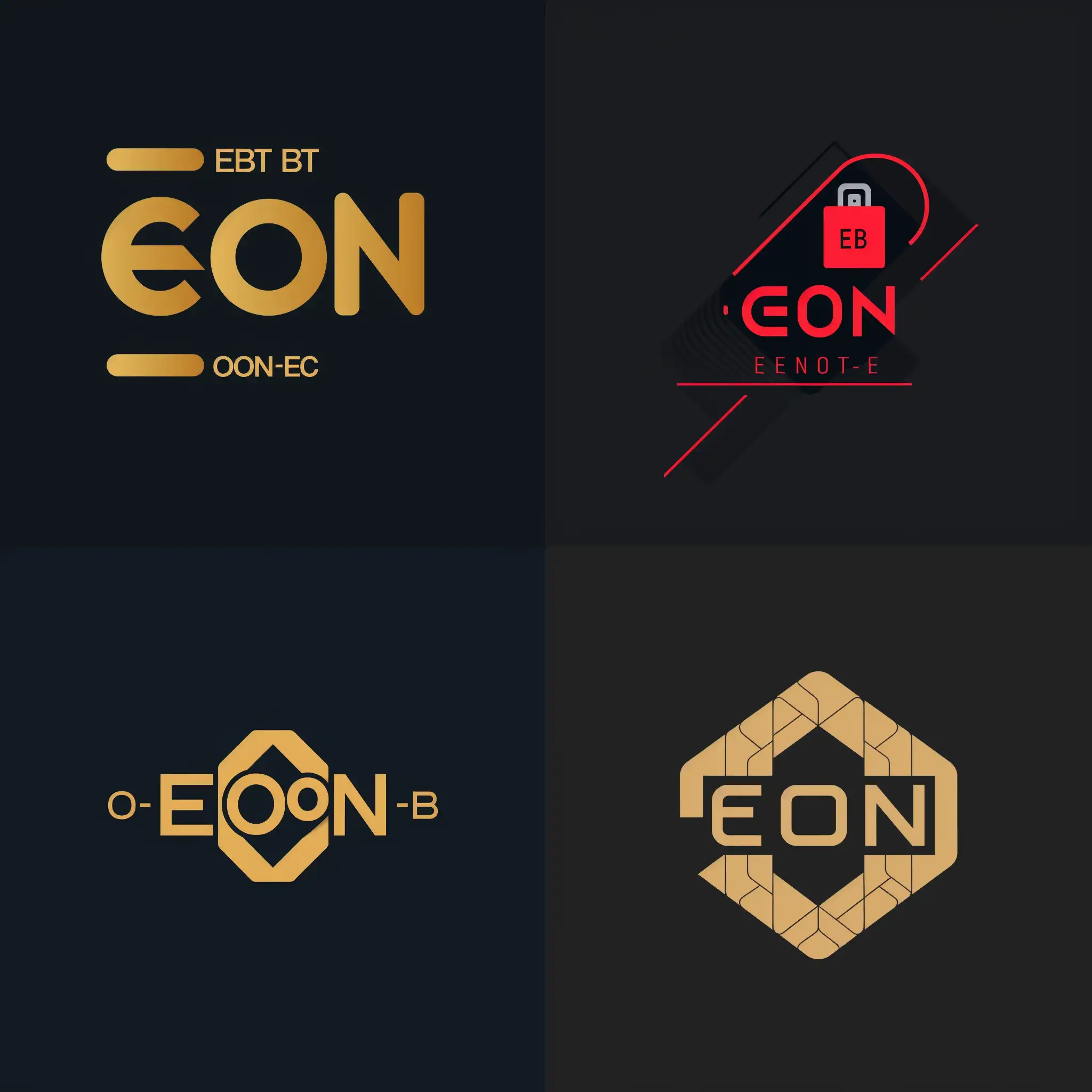 flat logo, for technology company, name "EON-BT EON", battery production, minimalism, style, modernity