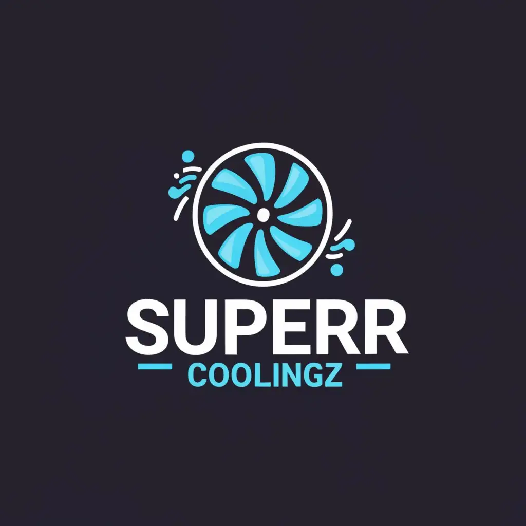 a logo design,with the text "Superr Coolingz", main symbol:Cooling,Moderate,clear background