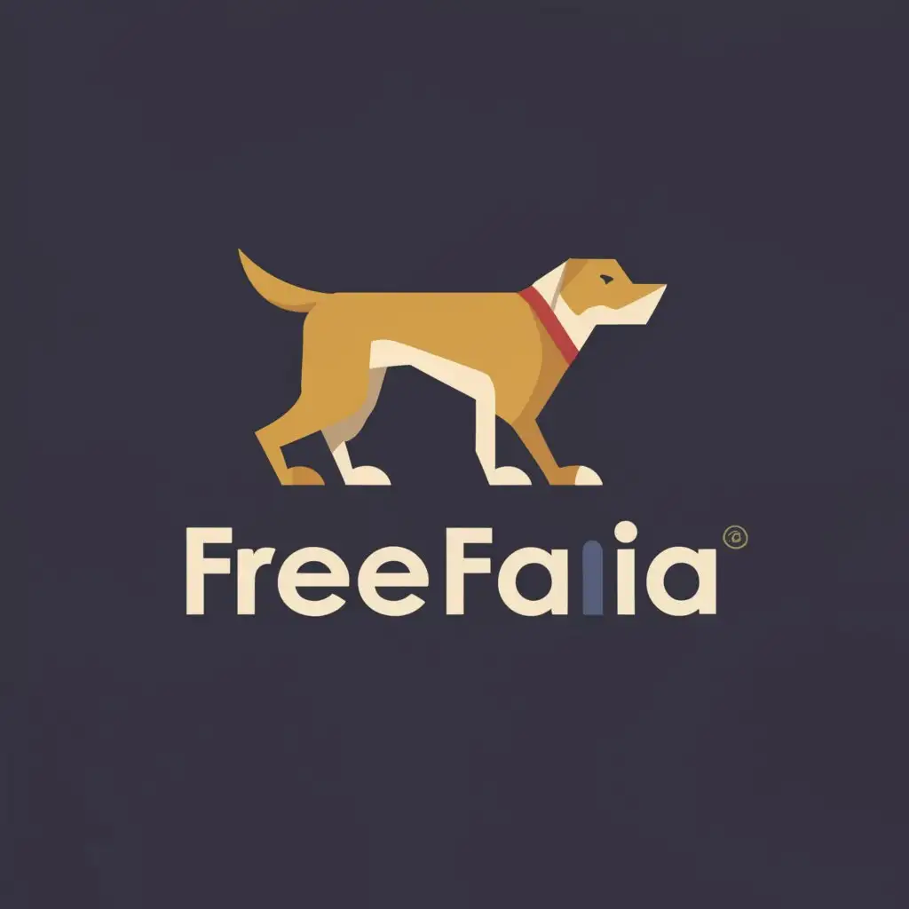 a logo design,with the text "free fauna", main symbol:dog,Moderate,clear background
