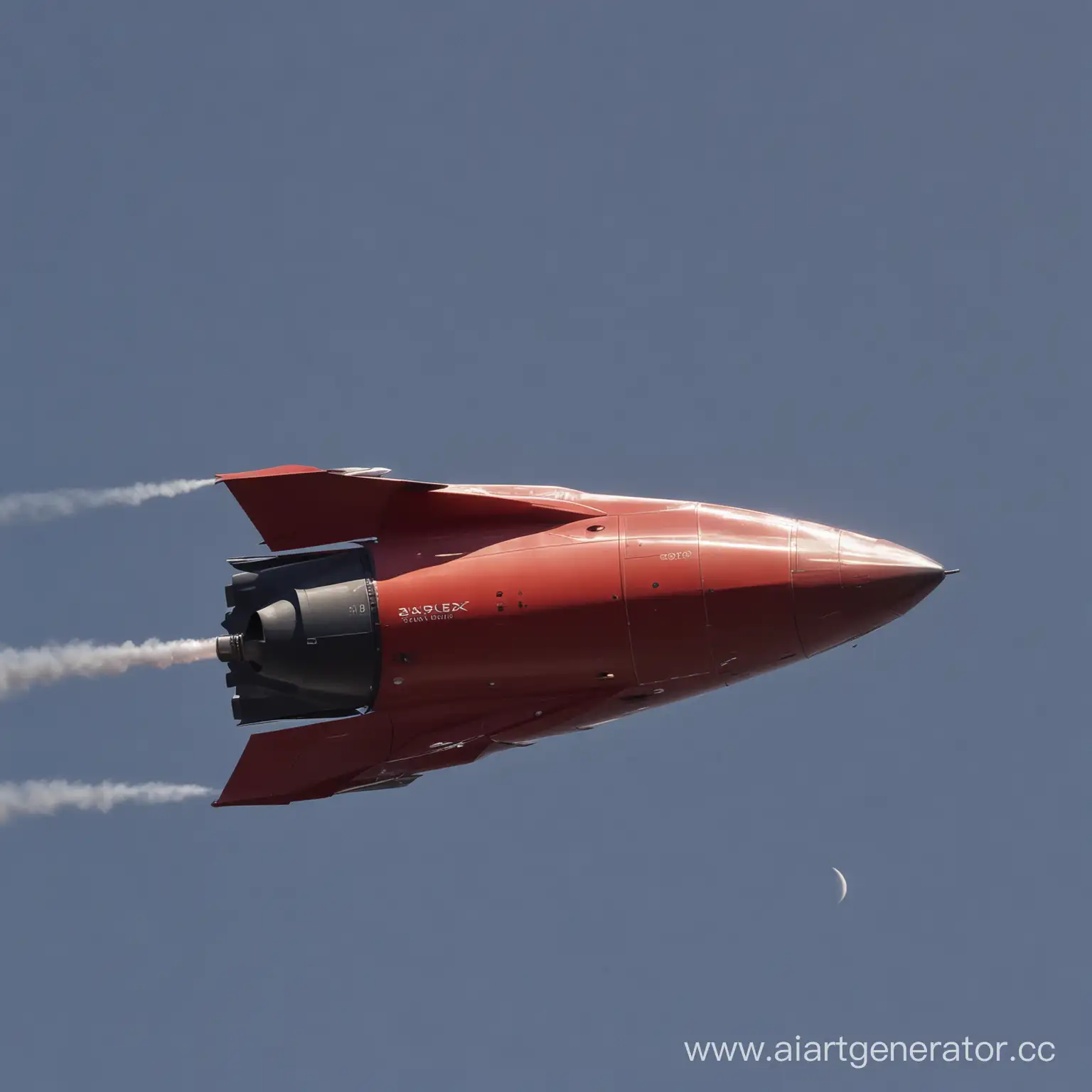 Aerodynamic-Red-SpaceX-Space-Rocket