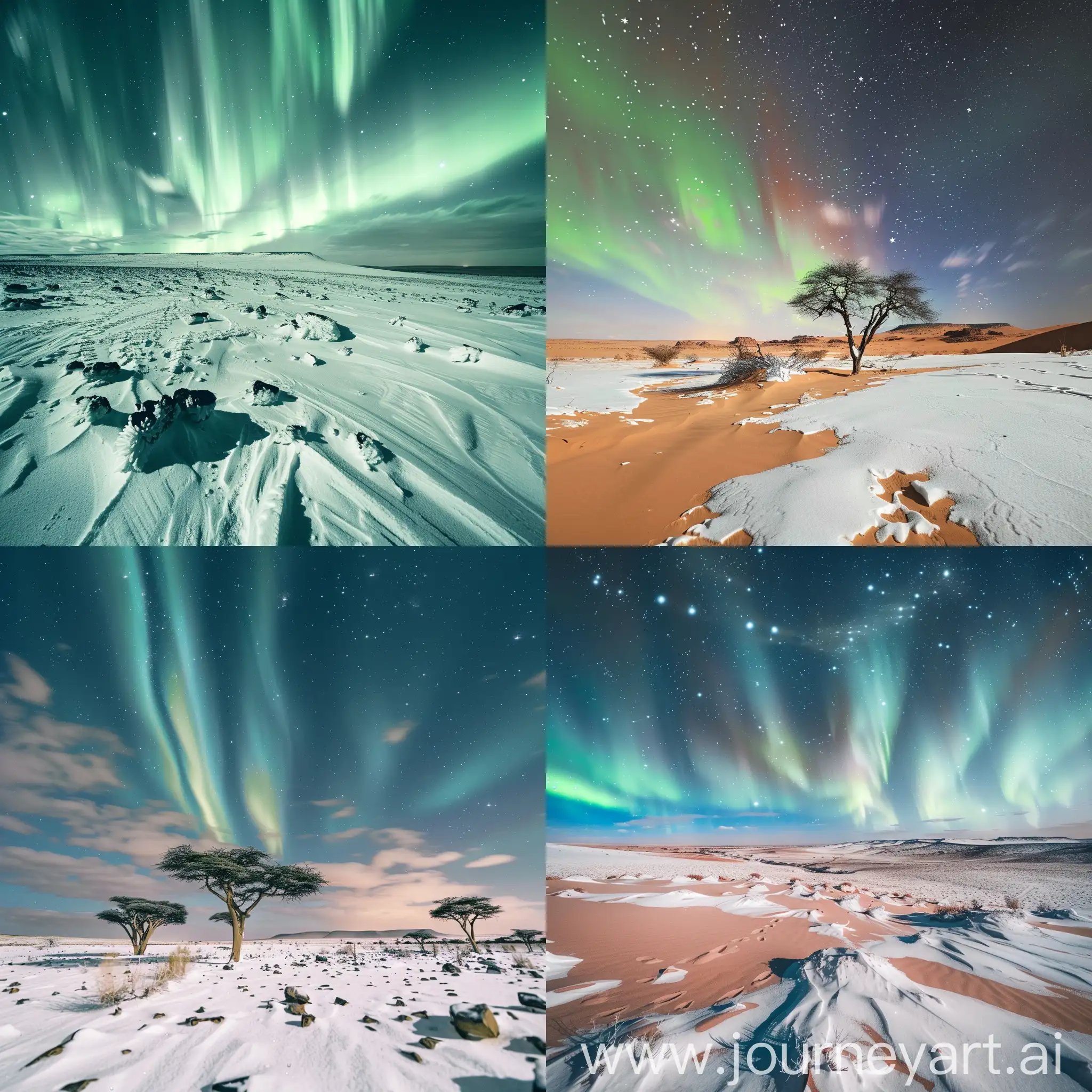 Aurora-Over-SnowCovered-Kenya-Desert-Enchanting-Vistas