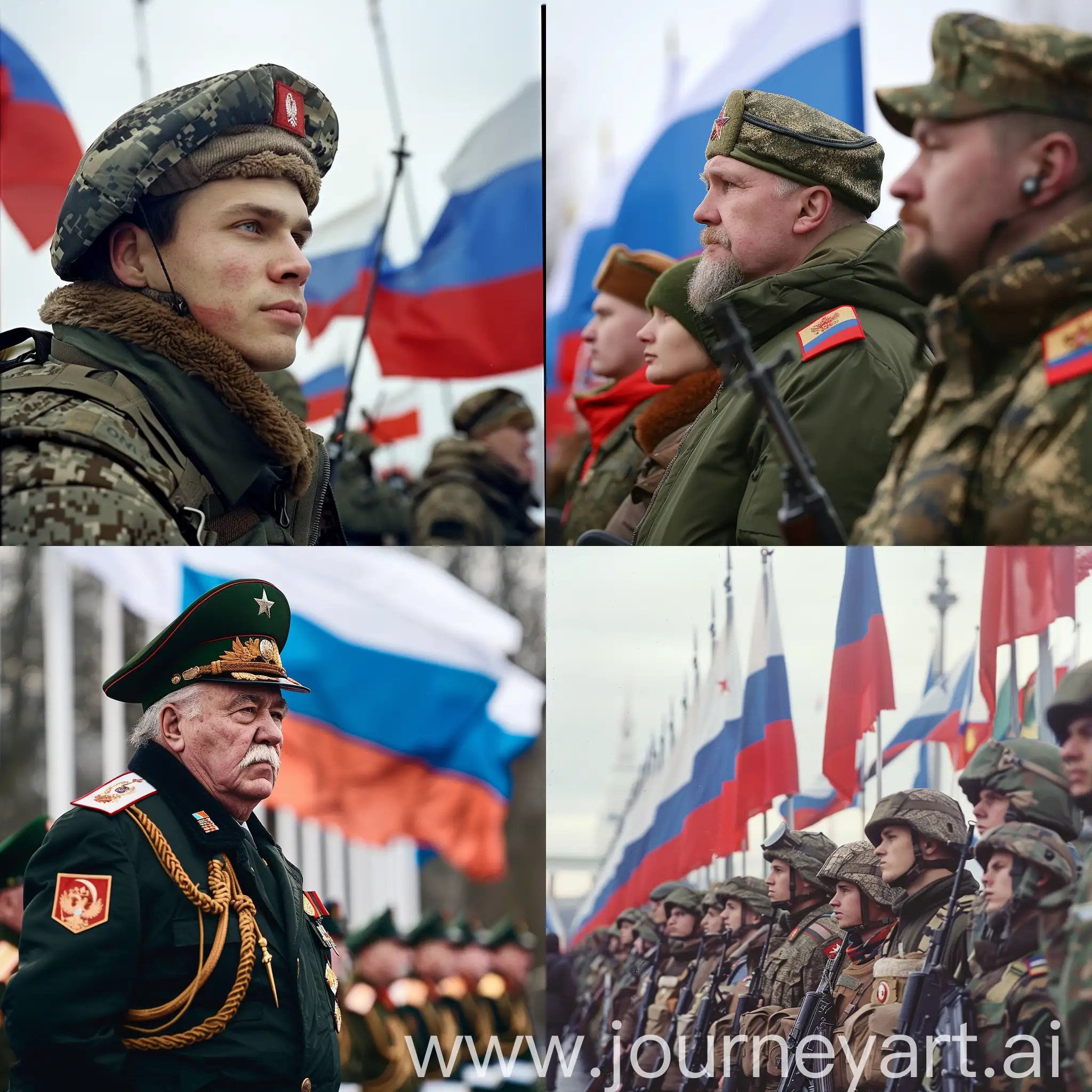 23 февраля, фон флаги России и СССР, армейский стиль, 