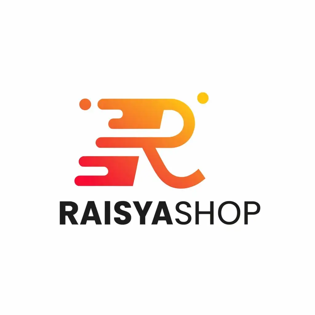 a logo design,with the text "RaisyaShop", main symbol:RS,Moderate,clear background