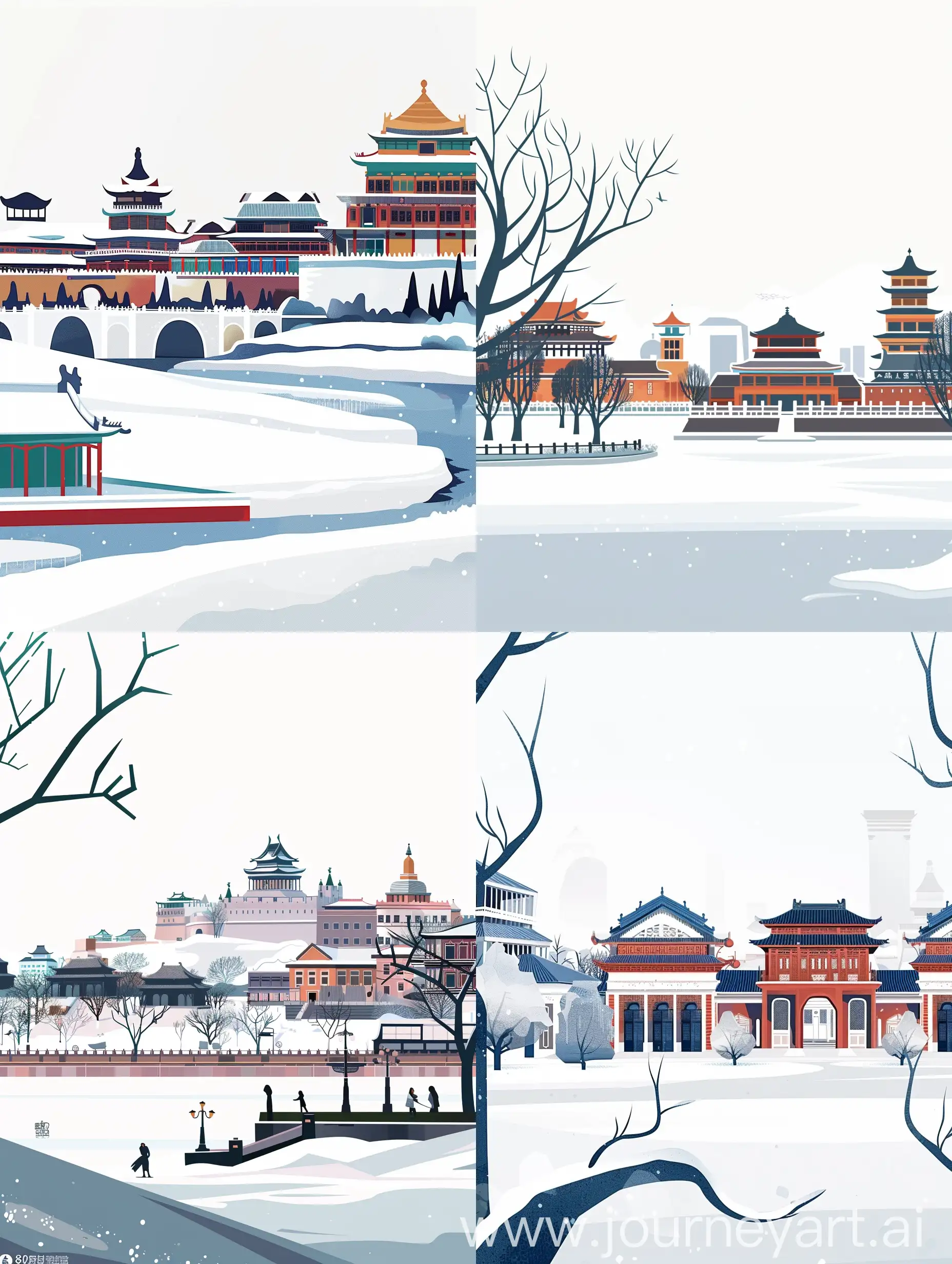 Elegant-Harbin-Cityscape-Graphic-Illustration-of-Ice-and-Snow-City