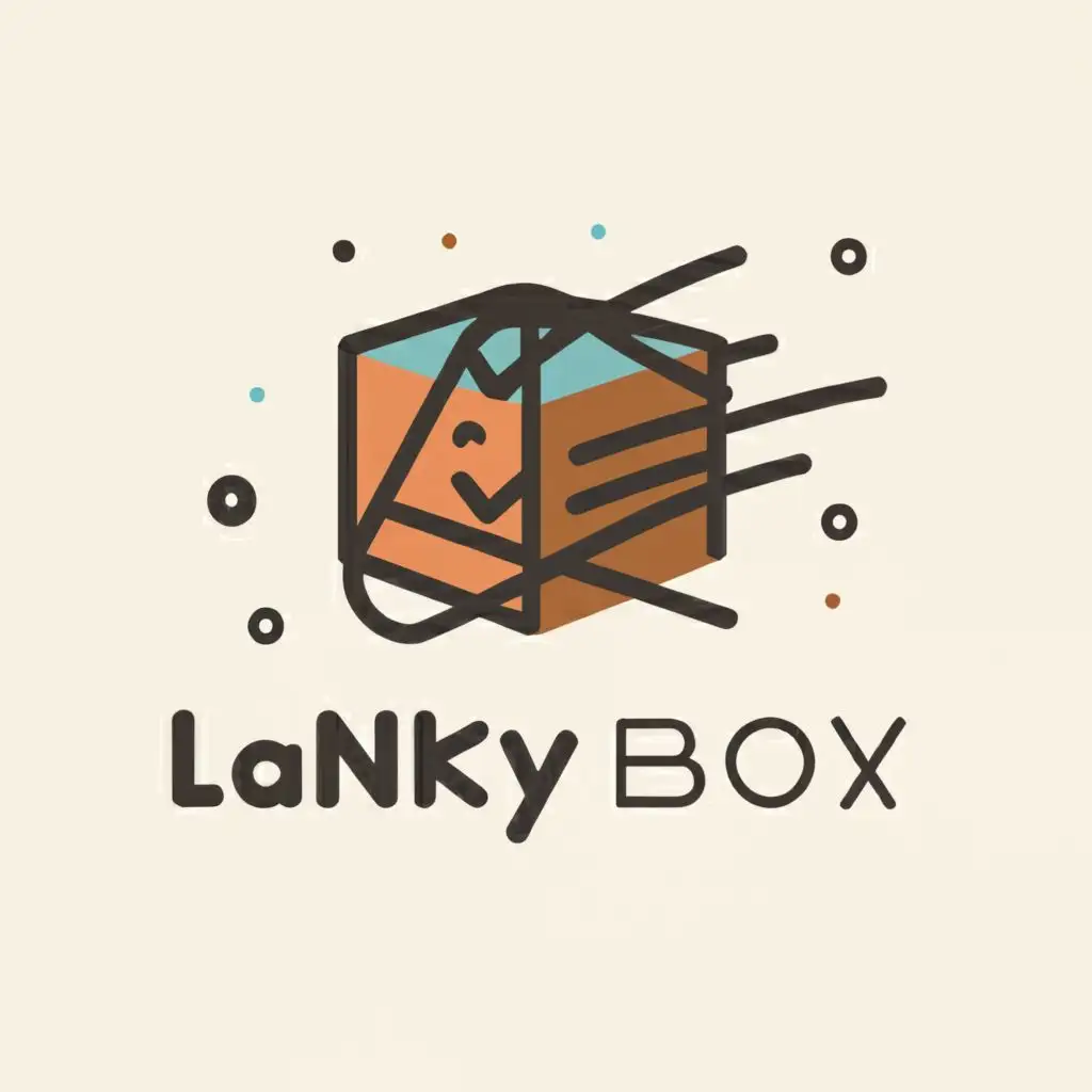 LOGO-Design-For-Lanky-Box-Playful-Typography-with-a-Welcoming-Symbol