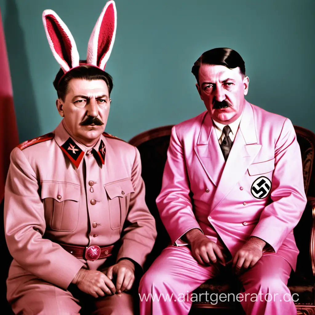 Joseph-Stalin-and-Adolf-Hitler-Surreal-Meeting-in-Playful-Attire