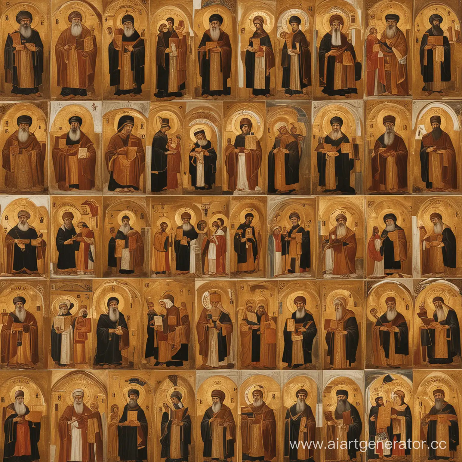 Коллаж с изображениями, которые связаны с историей и традициями православия