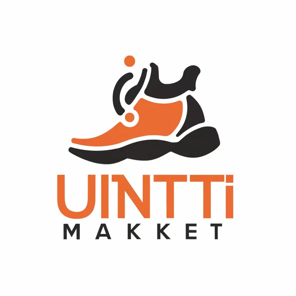 a logo design,with the text "Unti Market", main symbol:shoes,Moderate,be used in Sports Fitness industry,clear background