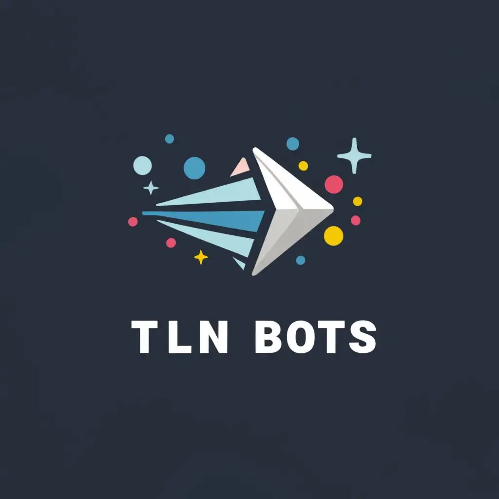 logo, telegram, with the text "TLN bots", typography