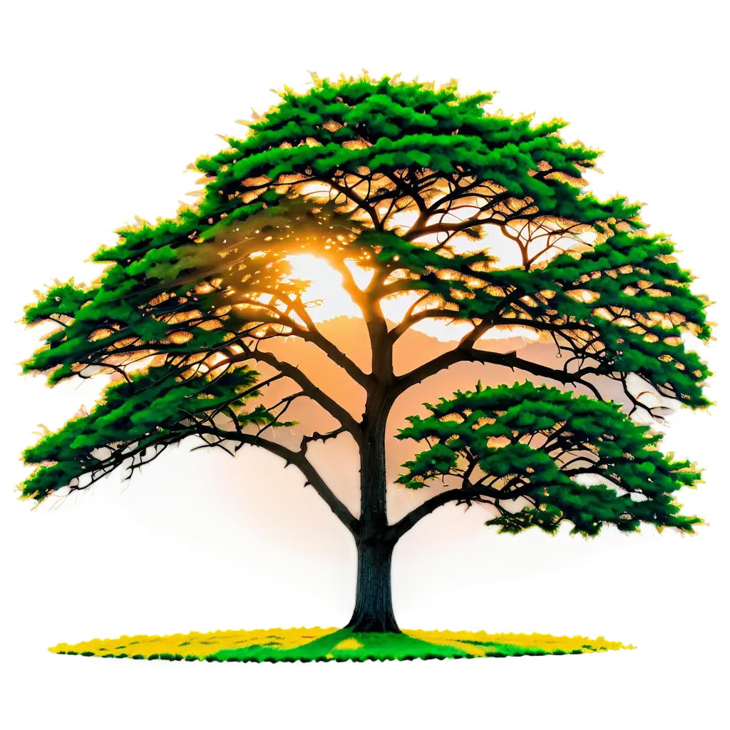 Tranquil-Sunset-Tree-Landscape-PNG-Captivating-Nature-Background