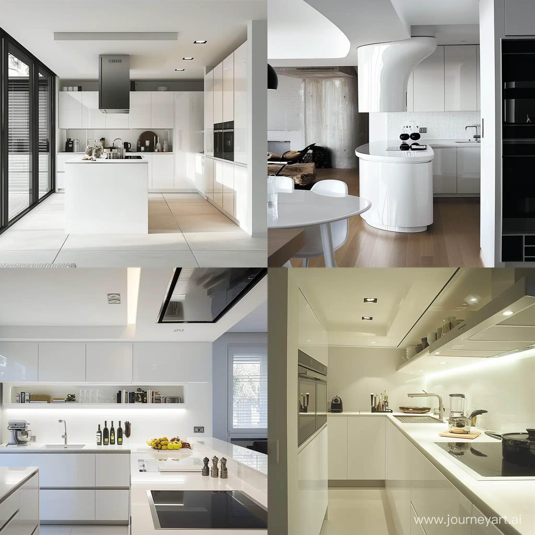 a modern white kitchen