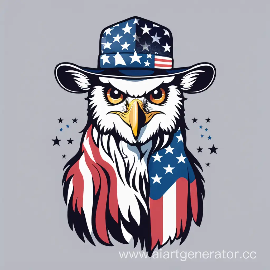 American-Flag-Vector-TShirt-Design-with-HighClass-Animal-Play