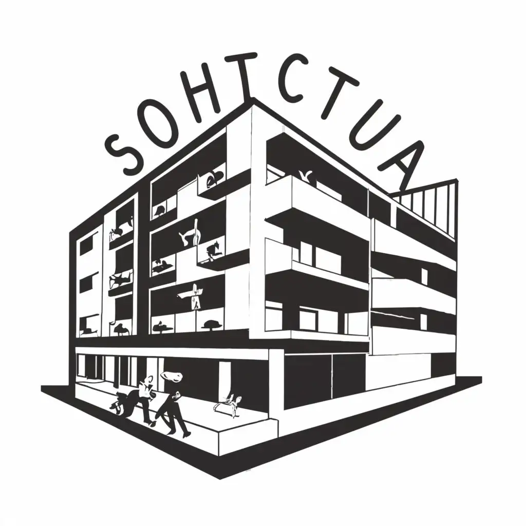 logo, ARCHITECTURE, with the text "SODA", typography