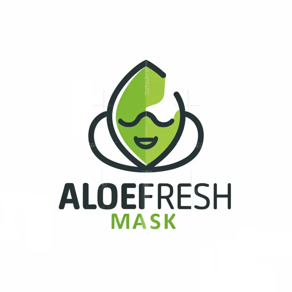 a logo design,with the text 'aloefresh mask', main symbol:face mask,Moderate,clear background