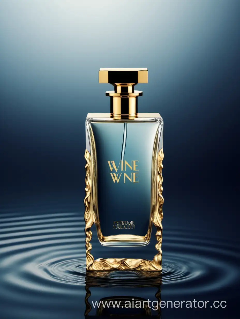 Luxury-WaterInspired-Perfume-Bottle-with-Gold-Cap