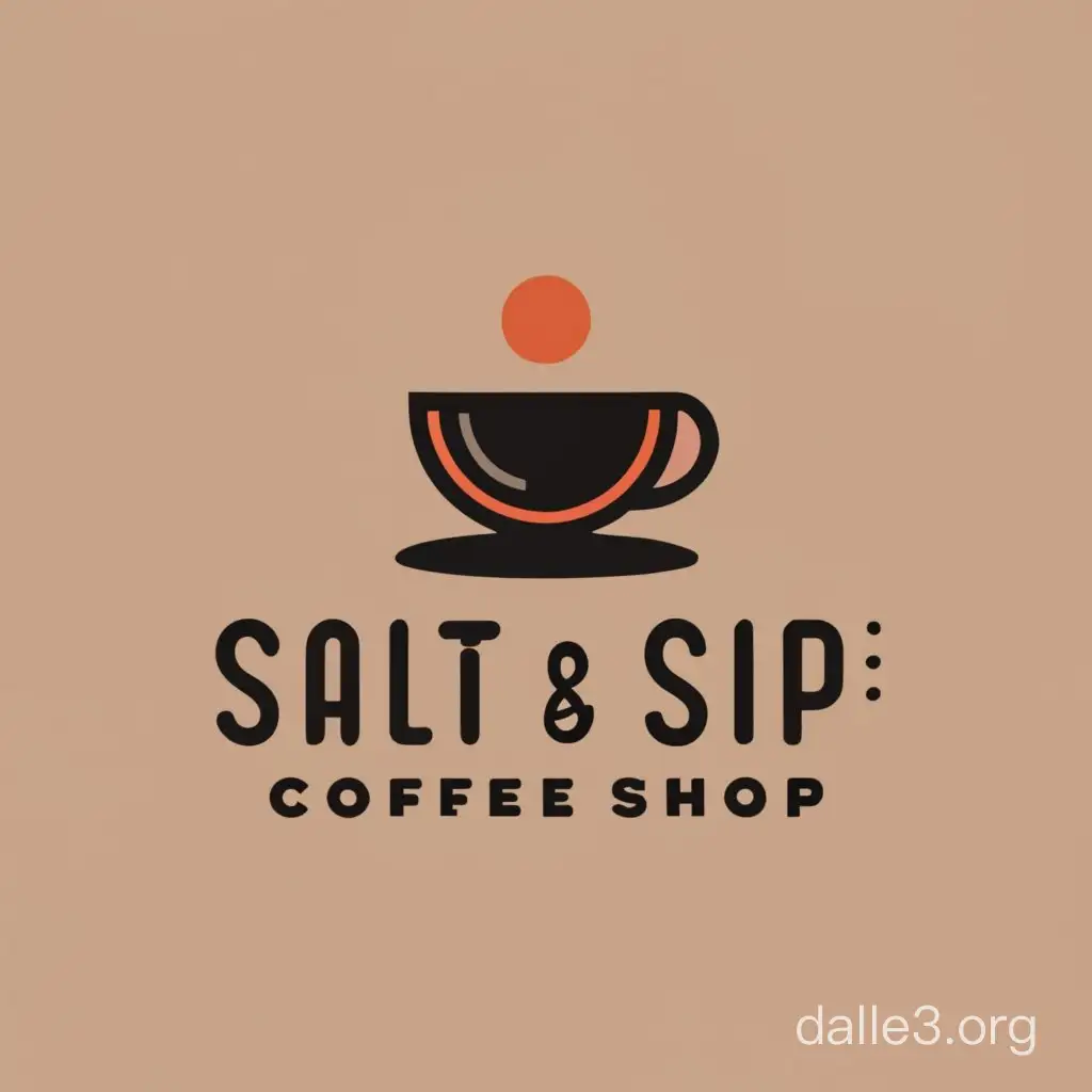 Design a unique, contemporary-modern logo for Salt & Sip, a Vietnamese coffee shop making waves in the USA. Imagine a minimalistic yet eye-catching composition using clean geometric shapes and earthy tones that evoke warmth and sophistication.

Focus:

Silhouette play: Feature a stylized coffee cup silhouette, perhaps incorporating a subtle phin outline in a contrasting accent color like deep red or gold.
Abstract touch: Consider blending the cup with shapes referencing Vietnamese landscapes or cultural symbols for a subtle nod to heritage.
Dynamic balance: Play with negative space and overlapping shapes to create a dynamic composition that draws the eye.
Earthy palette: Let warm browns, beiges, and terracotta hues dominate, with a touch of contrasting accent for vibrancy.
Font harmony: Pair a clean, modern sans-serif font in dark brown that complements the shapes and colors without overwhelming them.