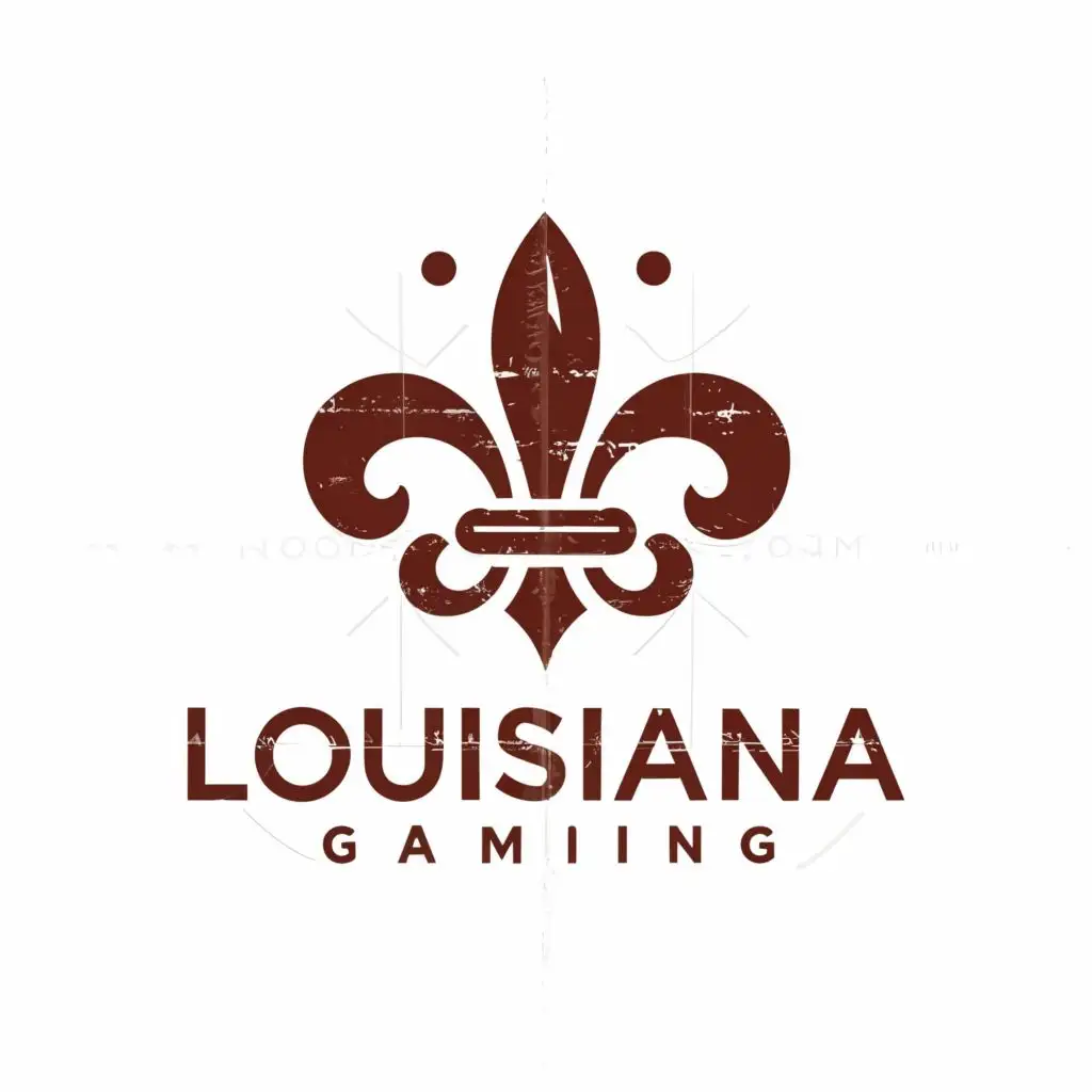 logo, fleur de lis, with the text "Louisiana Gaming", typography, be used in Technology industry
