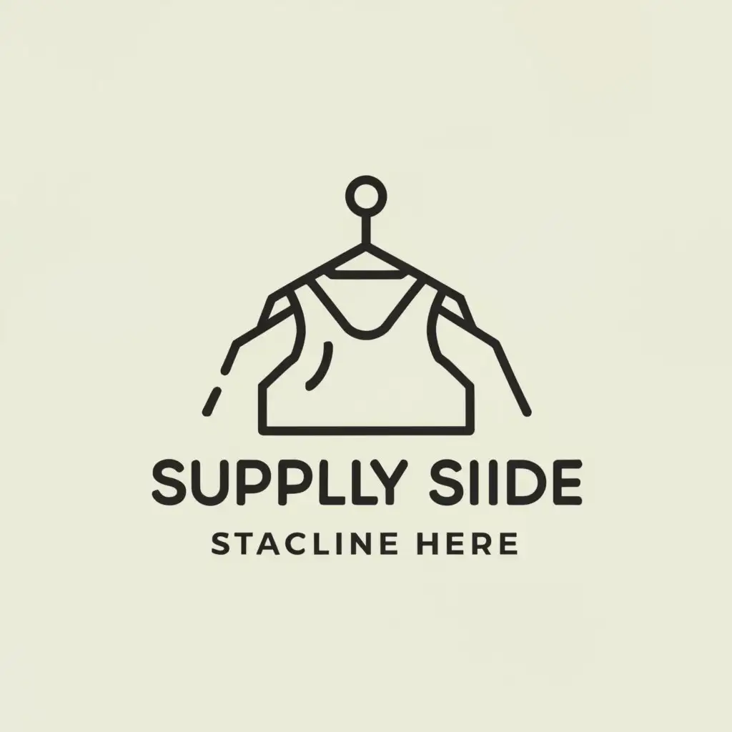 a logo design,with the text 'Supply side', main symbol:Clothes,Moderate,clear background