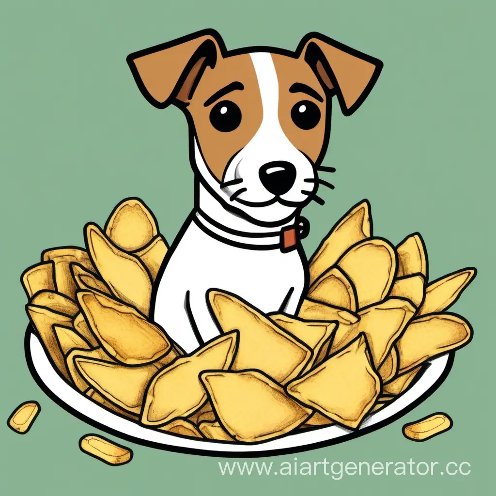 Jack-Russell-Terrier-Enjoying-Potato-Chip-Aroma