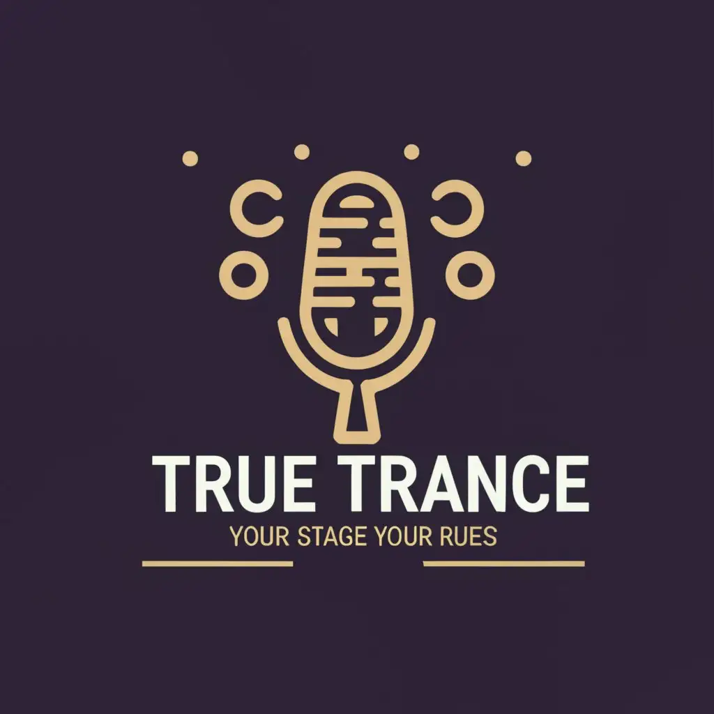 a logo design,with the text "True Trance Your Stage Your Rules", main symbol:karaoke,Moderate,clear background