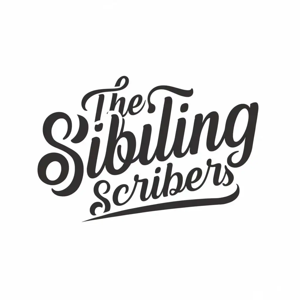 logo, letters, with the text "The Sibling Scribers", typography