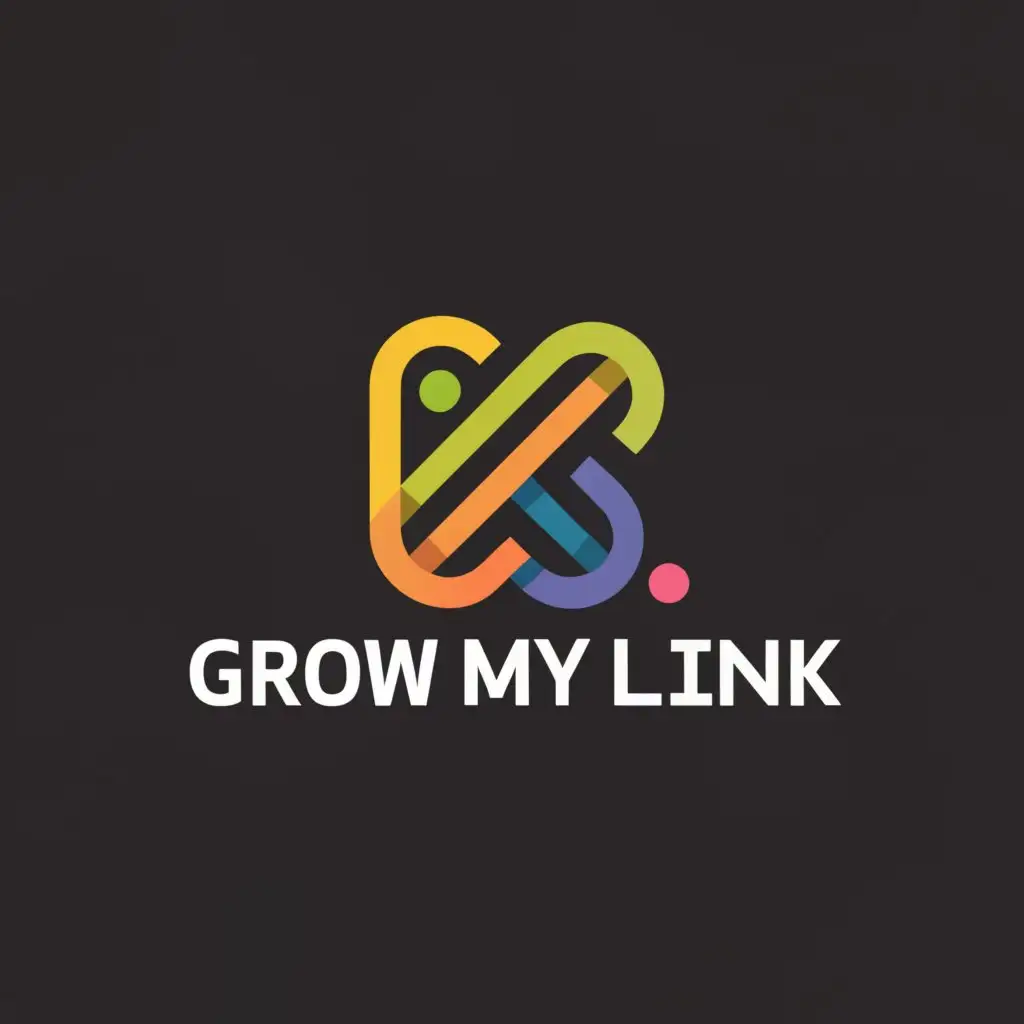 a logo design,with the text "Grow My Link", main symbol:link,complex,clear background