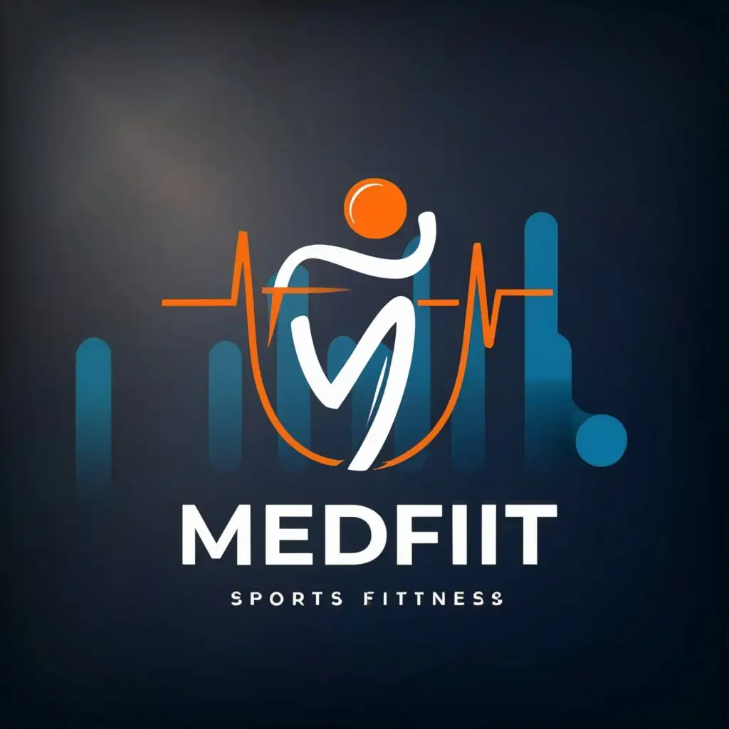 a logo design,with the text "MedFit", main symbol:WELNESS AND GYM
,Moderate,be used in Sports Fitness industry,clear background