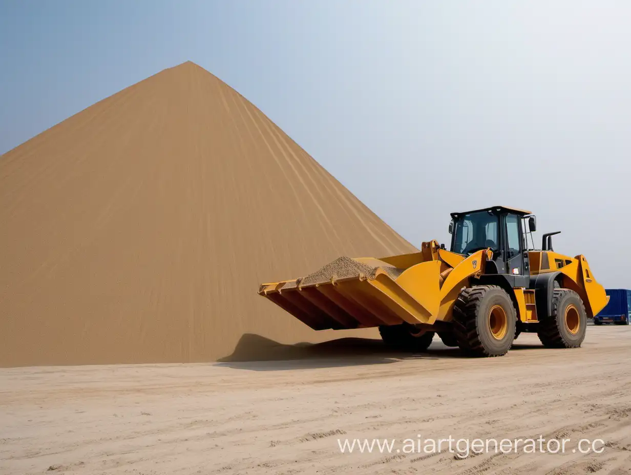 Loader-Standing-Before-Massive-Sand-Piles