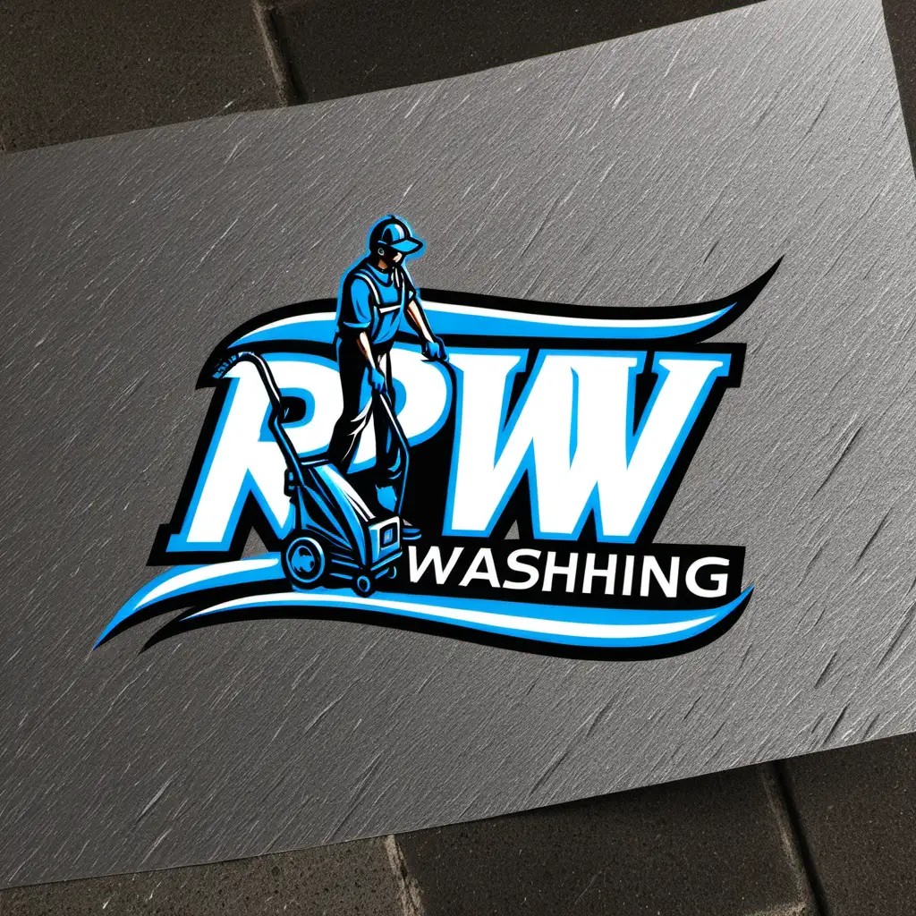 Make me a company logo for my power washing business with the letters RPW