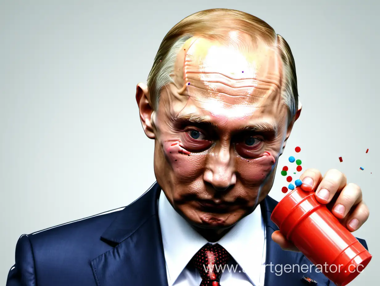 Нарисуй Путина с хлопушкой в руках