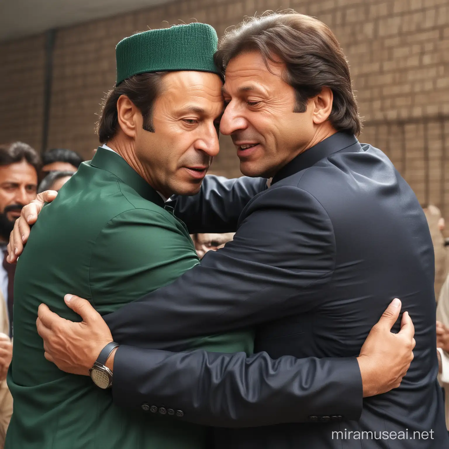 Imran Khan and Nawaz Sharif Embrace in a Genuine Moment of Reconciliation